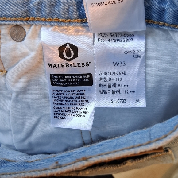 Levi's Blue Distressed Jean Shorts High-Waisted - Picture 3 of 4